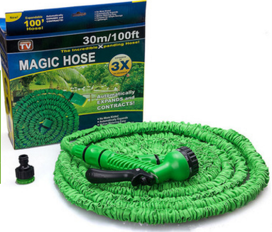 50FT伸縮水管 花園水管 X HOSE3倍自然伸縮管洗車水管水槍廠家