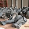 戶外園林雕塑擺設工藝品仿真動物招財大象別墅花園庭院草坪裝飾品