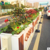 朗汀道路中央隔離綠化景觀提升花槽 水墨丹青PVC微發泡花箱護欄