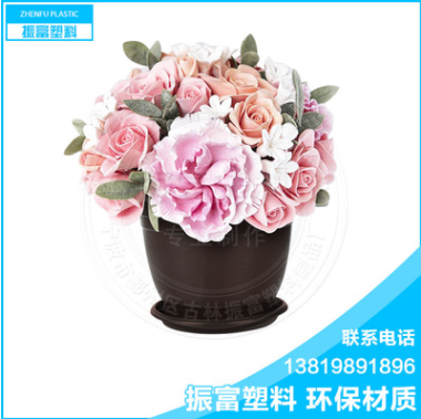 廠家直銷 花盆 圓形花盆 塑料兩層花盆 簡約花盆