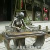創意大型彈古箏人物雕塑戶外園林景觀雕塑民俗民風小品文化人物