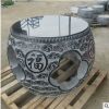 天然大理石石桌石凳晚霞紅石雕小象園桌戶外庭院園林擺件廠家直銷