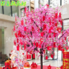 定制 仿真桃樹假桃樹道具桃花樹許愿樹婚慶道具裝飾仿真櫻花樹