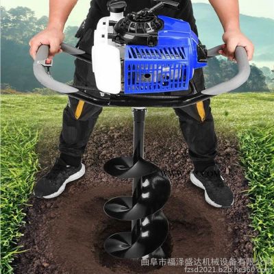 汽油挖坑機  手提式挖坑機   福澤盛達牌300型號地鉆