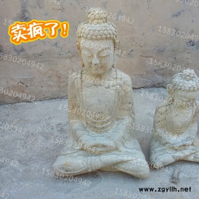 定制            仿古石雕青石仿古做舊石雕佛像釋