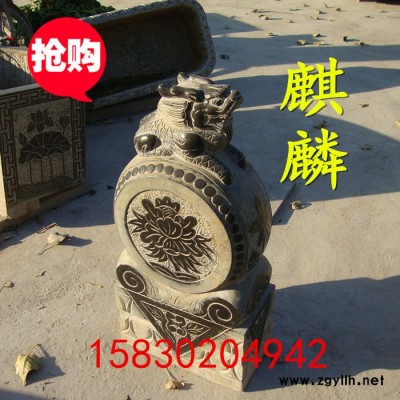 定制            仿古石雕門墩 抱鼓 青石老石鼓