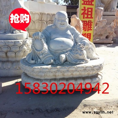 定制            曲陽石雕佛像 漢白玉彌勒佛 石