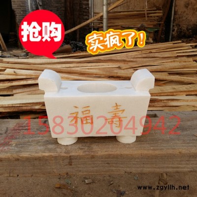 定制            曲陽石雕墓地香爐漢白玉小香爐精