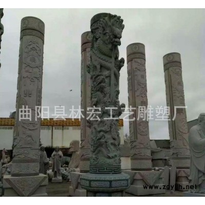 石雕盤龍柱 龍柱 柱子工程柱