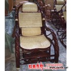團購促銷 節日促銷 藤木雕花 **藤搖椅 彎板寬大 扭藤分色搖椅