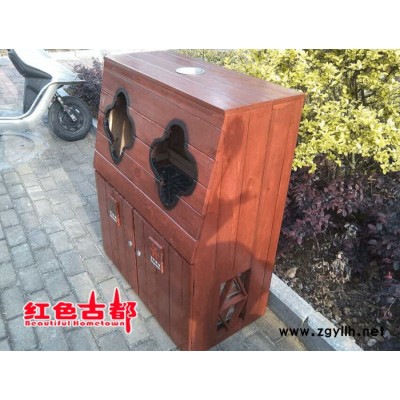園林景觀防腐木工程定制 碳化木花箱 碳化木花槽 室外碳化木花壇