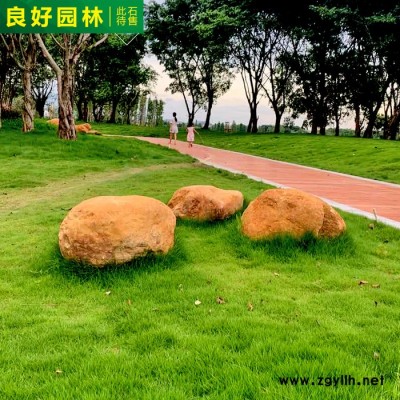 良好園林供應**溪流石假山造景石庭院別墅黃蠟石假山魚池圍邊石黃蠟石廠家批發