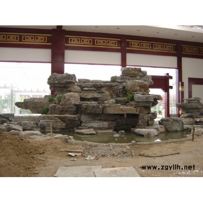 仿木欄桿 水泥假山駁岸 仿制品 塑石駁岸 太湖石