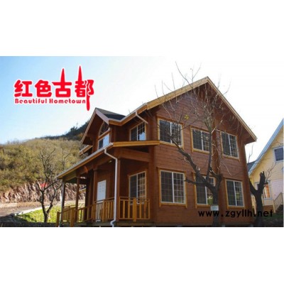 防腐木屋定制涼亭四角木屋 特色度假山莊木屋小別墅