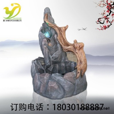 研景 枯木逢春假山擺件家居盆景魚池裝飾品開業禮品