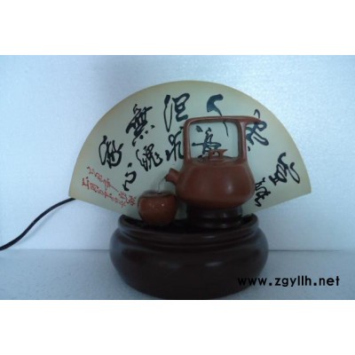 【藝品福人】古色風韻家居擺件禮品 茶藝水景樹脂工藝品