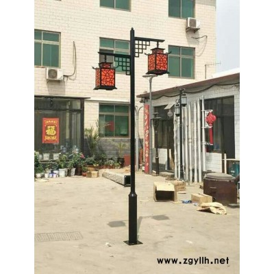 庭院燈戶外太陽能燈 led花園別墅防水歐式 路燈 景觀室外復古高桿路燈