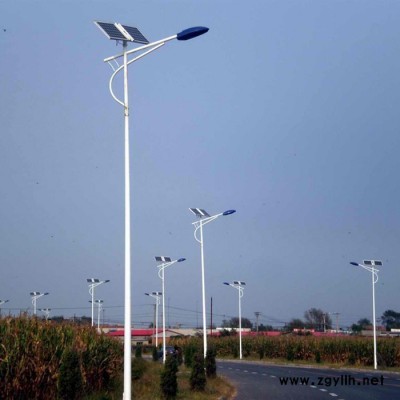 太陽能路燈燈桿全套鋰電池5米6米戶外高桿燈庭院燈led路燈燈桿 3米15瓦等徑桿全套