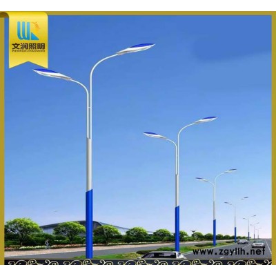 定制 雙連桿高低臂路燈 雙臂市電LED路燈 戶外道路市電路燈