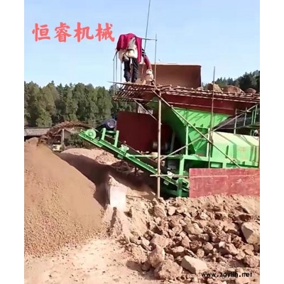 四川滾筒篩分破碎篩土機 篩分精度高出土快 綠化噴播好幫手
